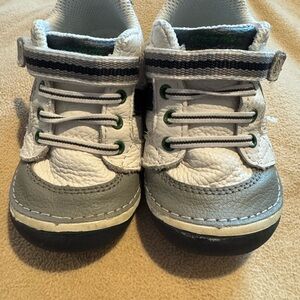 Stride-rite toddler extra wide White and Gray Shoes